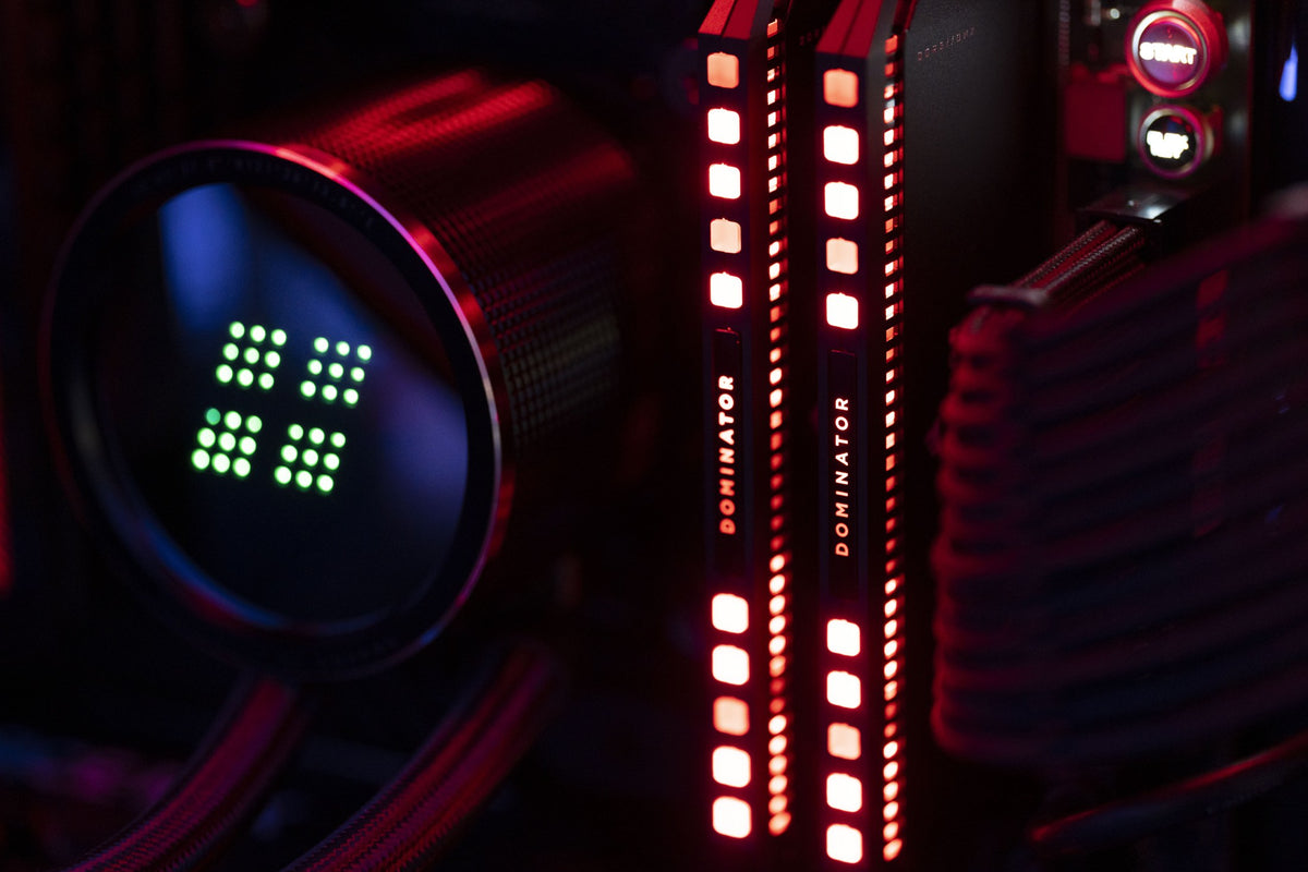 Illuminated ROG motherboard and liquid cooler